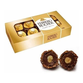 Bombom Ferrero Rocher 100g com 8 unidades de bombons - Promoção