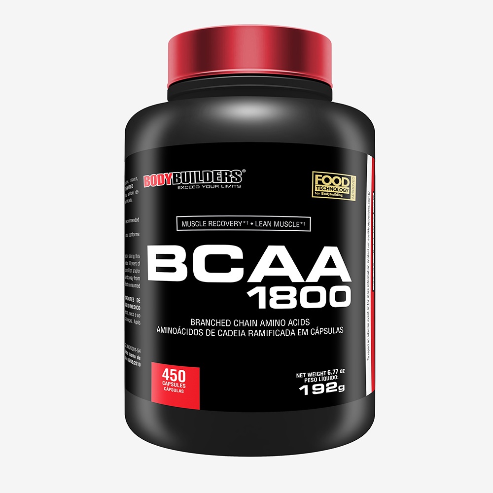 BCAA 1800 450 Cápsulas Bodybuilders Shopee Brasil