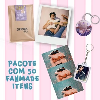 PACOTE 50 ITENS FANMADE | Seu artista favorito! | Ler Descrição