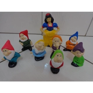 Branca De Neve E Os 7 Anões Para Jardim E Quintal 32 Cm.