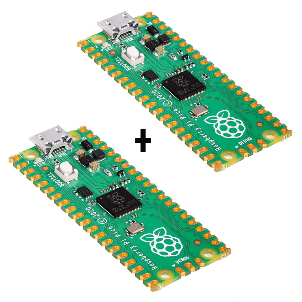 Duas placas Raspberry Pi Pico Originais