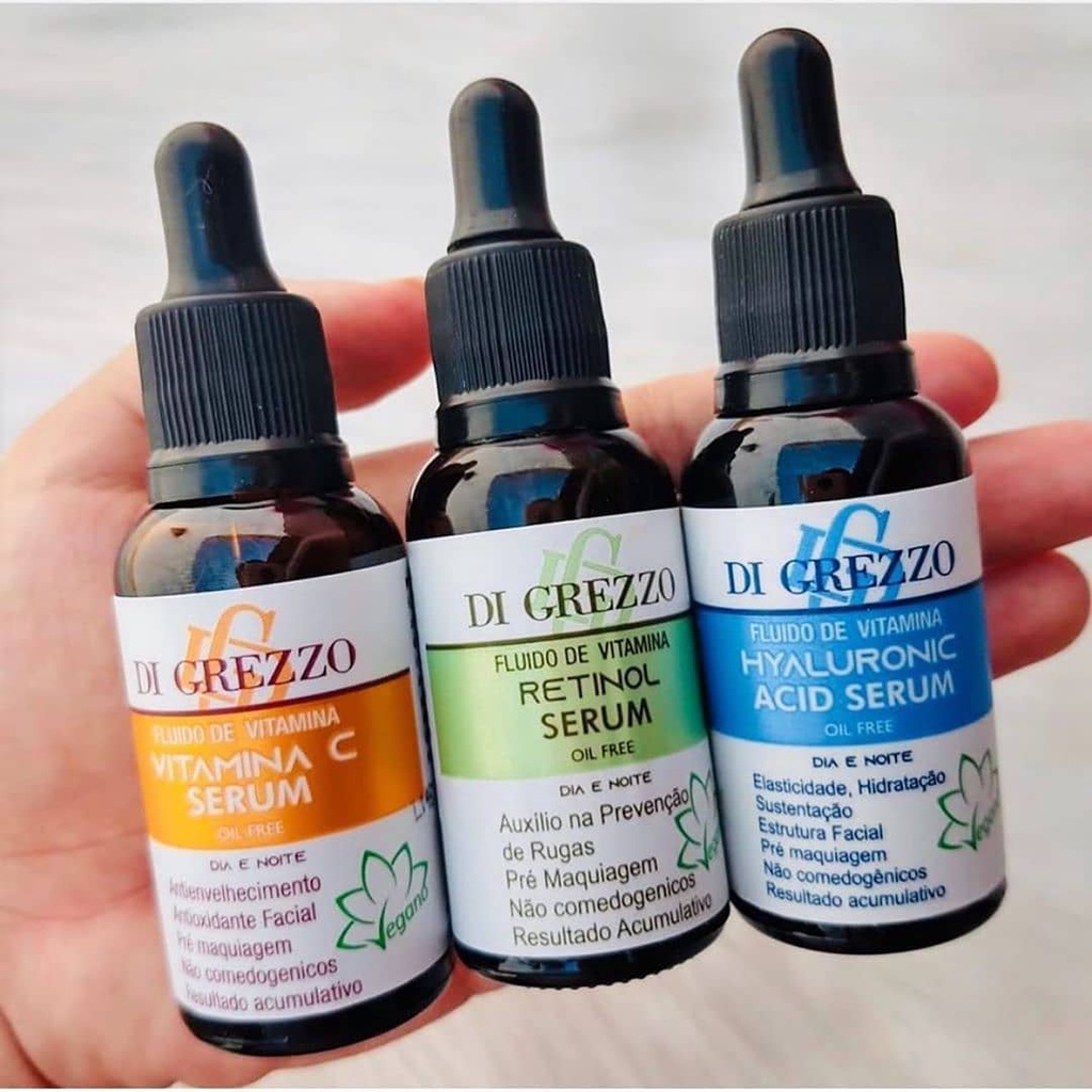 Kit Serum Retinol Vitamina C Ácido Hialurônico Skincare Cuidados ...