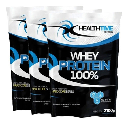 3x Whey Protein 100% Isolado Hidrolisado 6,3kg Healthtime