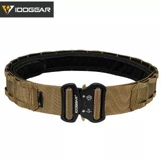 IDOGEAR 2 inch Tactical Belt Combat Quick Release Buckle MOLLE Military Mens Belt Durable Two-in-One 3414