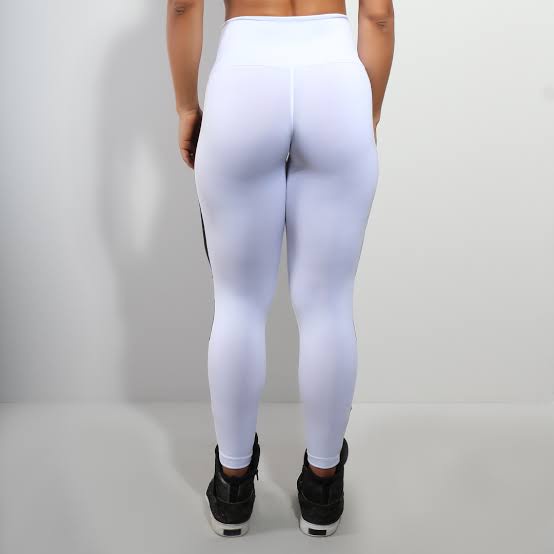 Calça legging branca store transparente