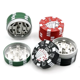 Moedor De Metal Com Chip De Pôquer , 3 Camadas , Estilo , Triturador , Acessórios , Aparelho De Cozinha