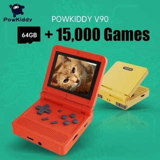 Console De Jogos Powkiddy V90 Brand New 3 Polegadas Hd IPS Tela Flip Console De Jogos Handheld