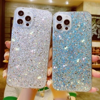 Capa Glitter Phone iPhone 15 14 13 12 11 Pro Max XS XR SE 2022 2020 7 8 Mais Estrelas Brilhantes