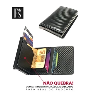 Carteira Minimalista Rfid Do Futuro Porta Cartões / Notas