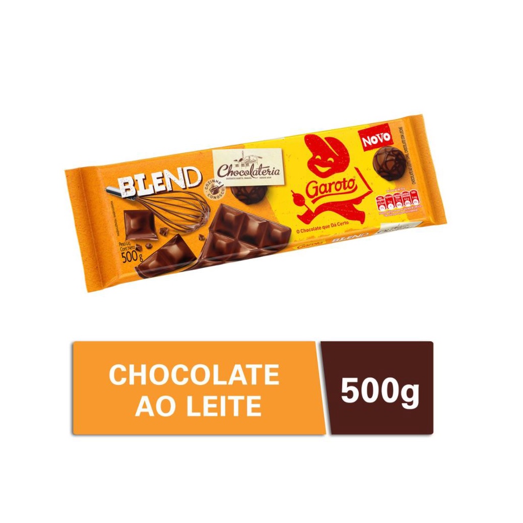 Chocolate para Cobertura Garoto Blend 500g Shopee Brasil