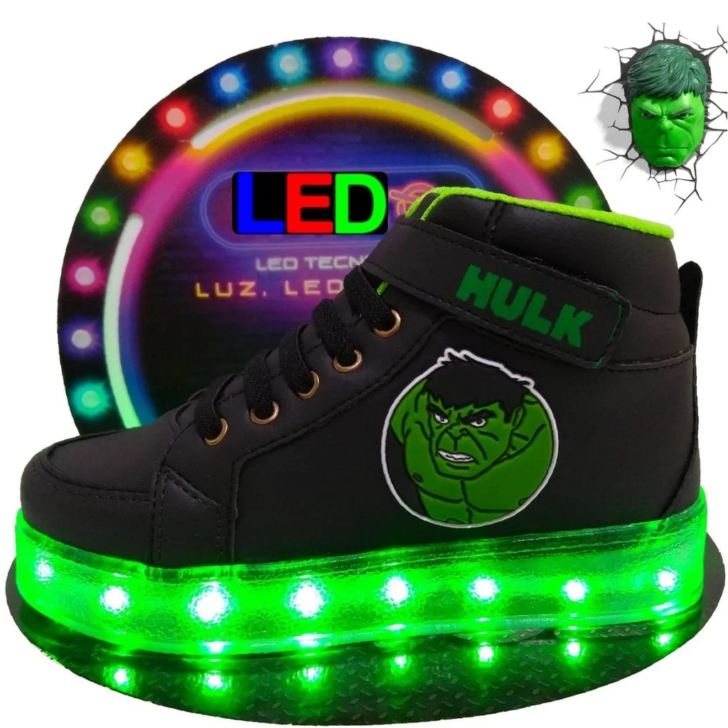 Sapato infantil best sale masculino com led