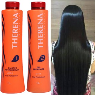 PROMOÇÃO Kit Escova Progressiva Profissional Para Cabelo Difícil De Alisar - Shampoo 1L + Gel 1L