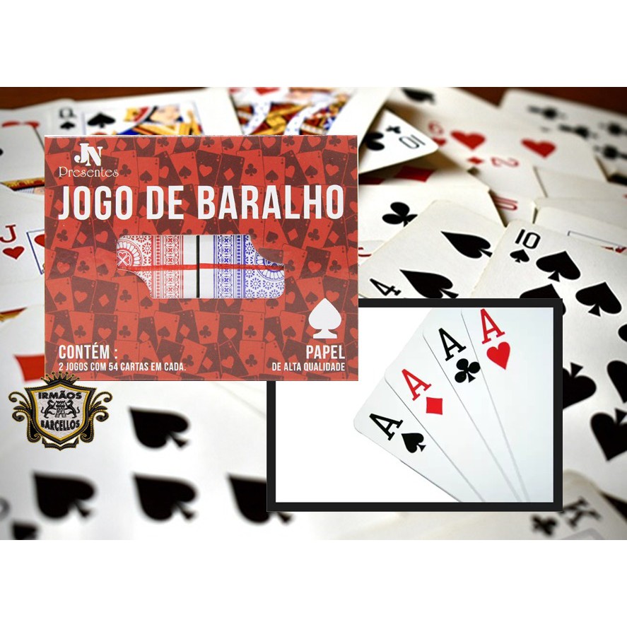 Baralho Duplo com 2 Jogos de 54 Cartas no Estojo de Metal Unidade -  RedStar/ WX Gift - Baralho - Magazine Luiza