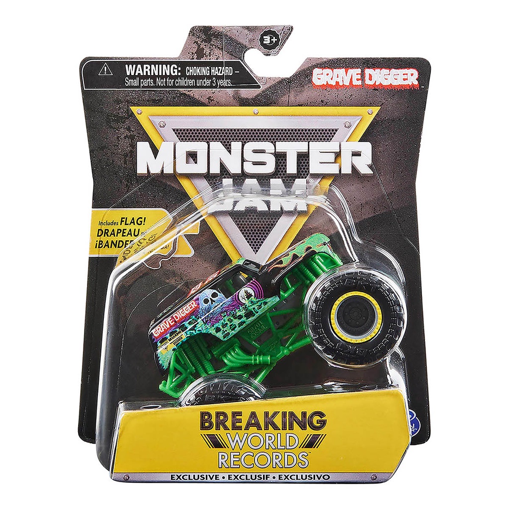 Monster Jam 1:64 - Breaking World Records - Grave Digger | Shopee Brasil
