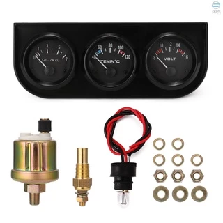 Oop 52mm Medidor Volt De 3 Em 1 + Medidor De Temperatura Da Água + Kit Medidor De Óleo / Medidor De Temperatura Ou Óleo Volt