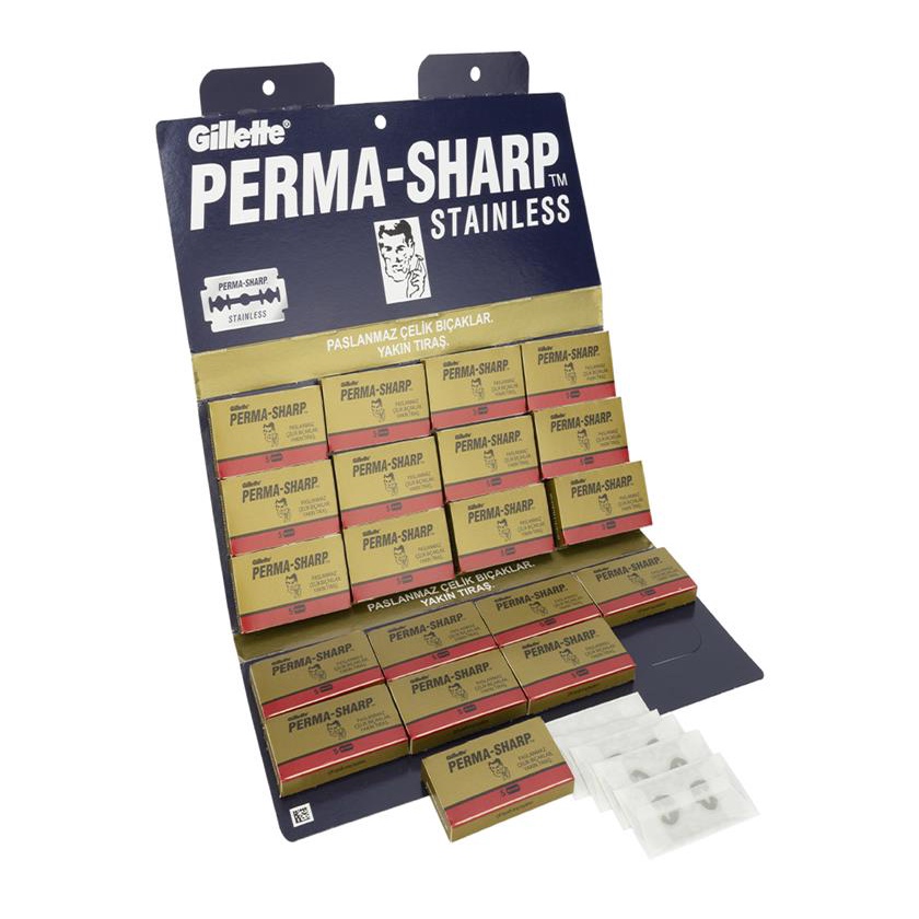 Lamina Barbear Gillette Perma Sharp Caixa Com 100 Laminas | Shopee Brasil