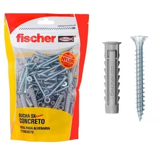 Kit Bucha De Nylon Sx 8mm Fischer C Aba E Parafuso 50 Peças