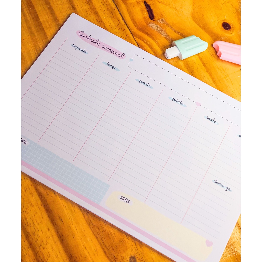 Planner Semanal Blocado A4
