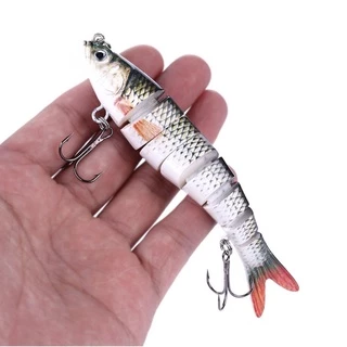 Isca Artificial Lambari Grande Articulado De 08 Segmentos E 14 cms 27 gramas Pesca Tucunaré Traíra Dourado Robalo Black Bass