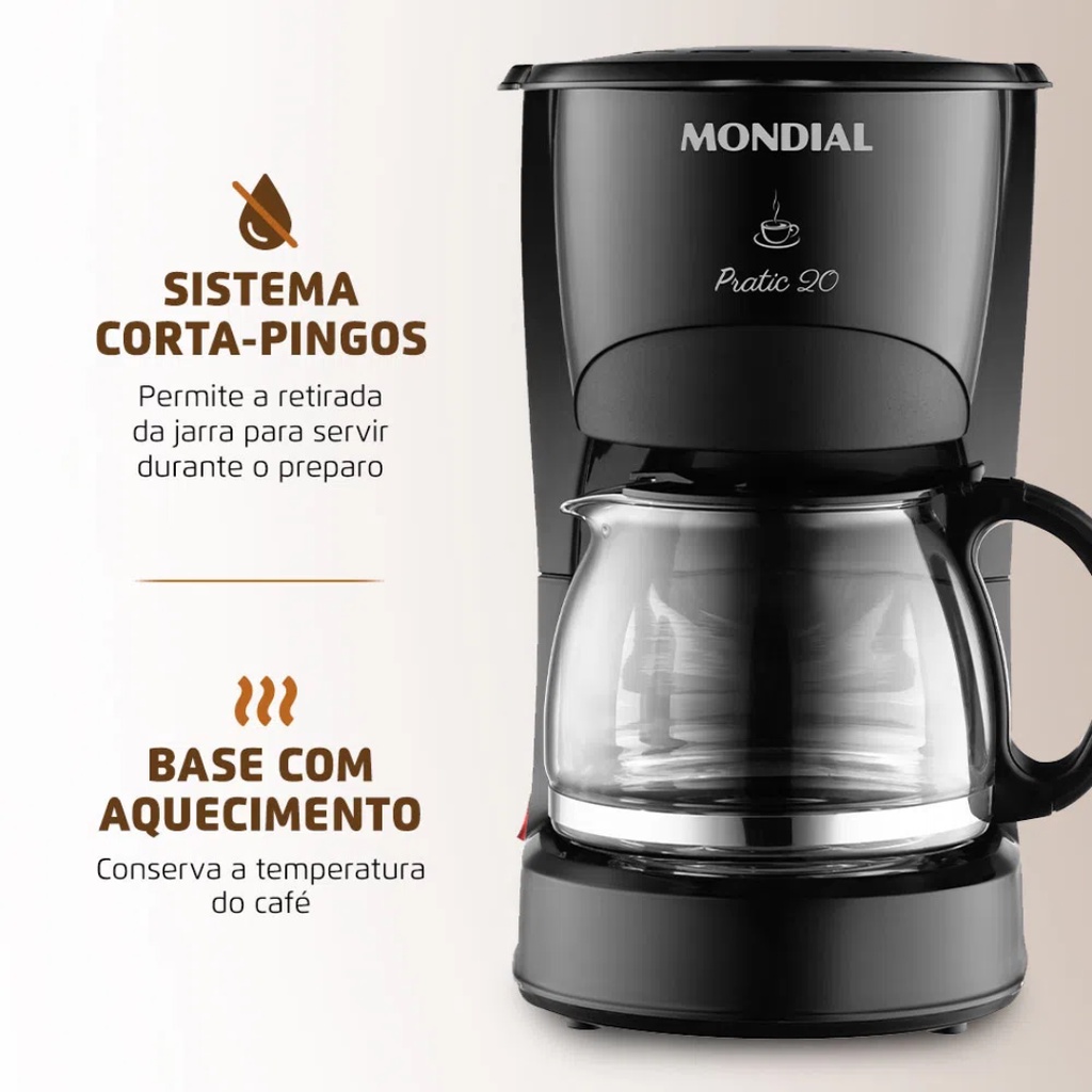 Cafeteira elétrica jarra em acrilico 20 xícaras Pratic 20 - CN-01-20X