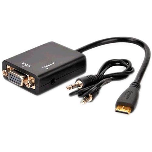 Cabo HDMI macho para HDB15 fêmea + Áudio 15cm