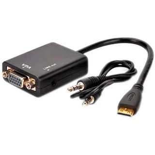 Cabo HDMI macho para HDB15 fêmea + Áudio 15cm