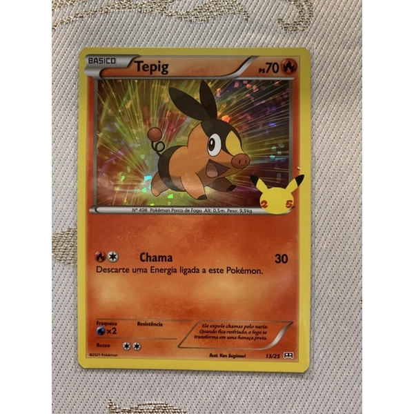 Tepig Mc Donalds Carta Pokemon - Tepig Foil | Shopee Brasil