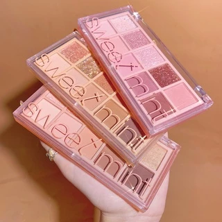 Paleta De Sombras Marmorizada Com 10 Cores Marrons Glitter