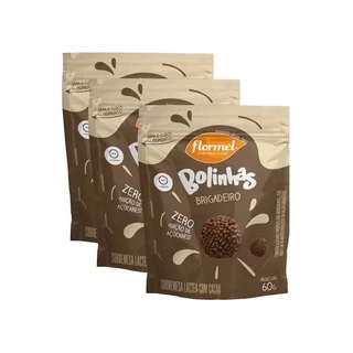 3x Bolinha De Brigadeiro Zero Flormel 60g