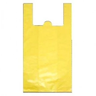 Sacola Plastica Reciclada Colorida Amarela 38x48.