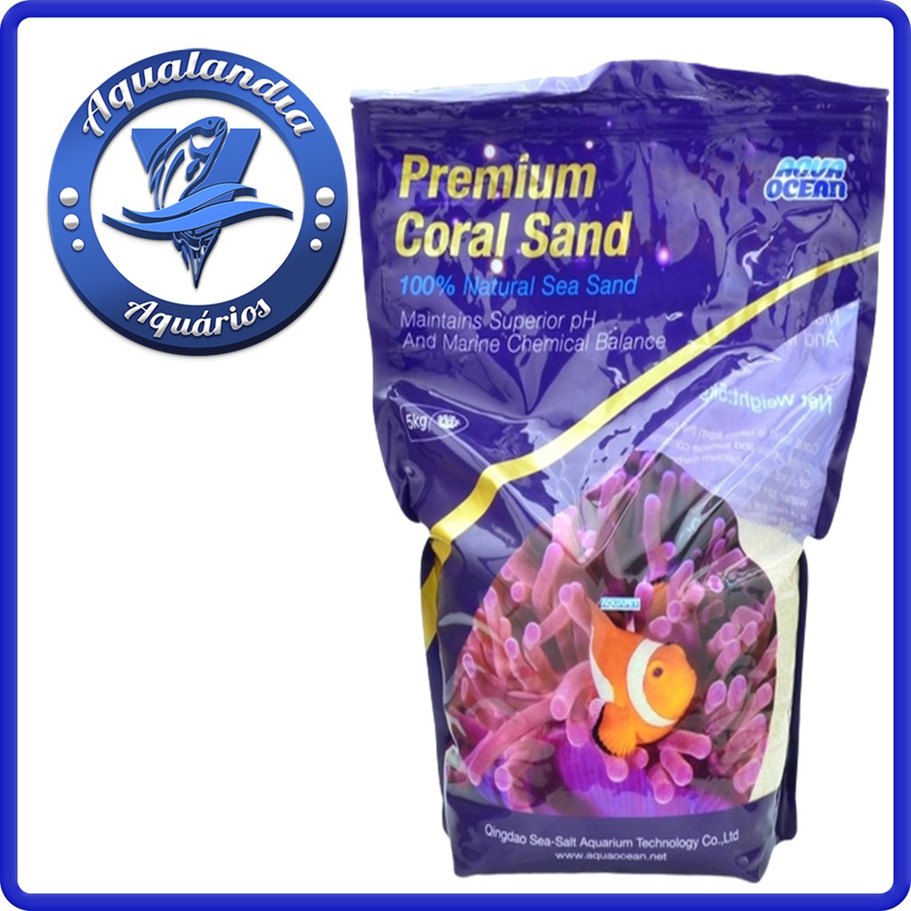 Aqua Ocean Premium Coral Sand #2 5kg Substrato Para Aquario