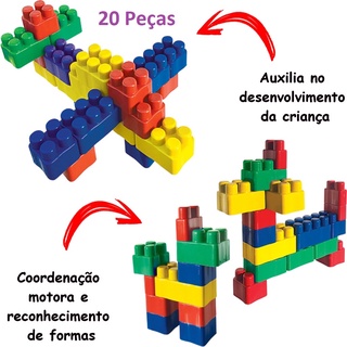 Blocos De Montar Jogo 500 Peças Brinquedo Educativos Didatico Pedagogico  Crianças Infantil