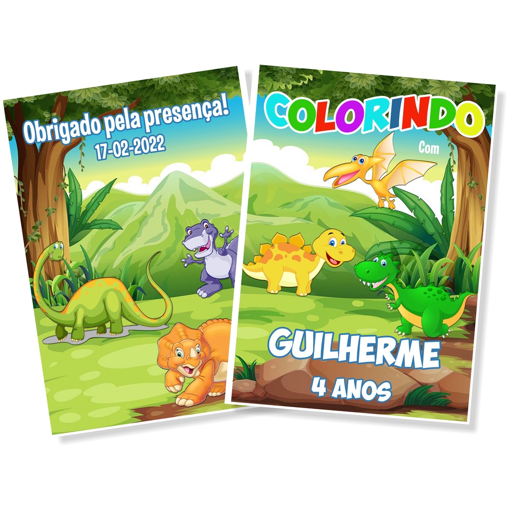 5 Cadernos de Colorir Dinossauros - Empório das Lembrancinhas / Belas Cores