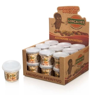 Amendoim com Alho sem Pele Display de 80g 18x1 - Doces Gonçalves