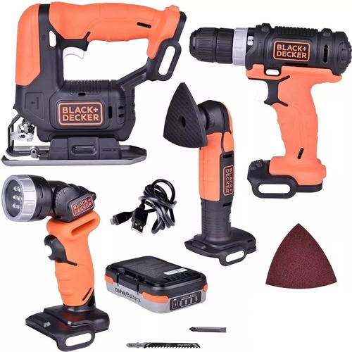 Kit Ferramentas À Bateria Gopak 12v Bdck502c1 Black Decker