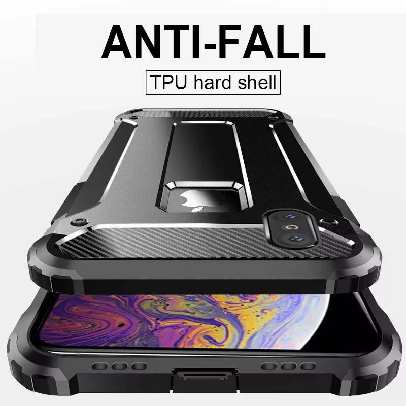 Compatível Para iPhone 11 12 12Pro 6 6s 7 8 Plus X XS XR XSMax Armadura Híbrida De Luxo À Prova De Choque Capa Dura De Silicone Resistente