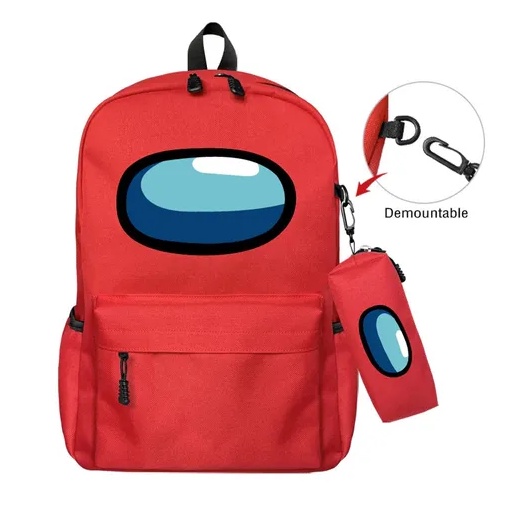 Mochila Costas Infantil Jogo Among US Escolar Passeio Grande