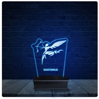 Luminária Led Acrilico Abajur - Sagitário Signo