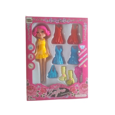 Boneca Troca de Roupa com Acessórios - Boneca Troca de Roupa com Acessórios  - CALANI