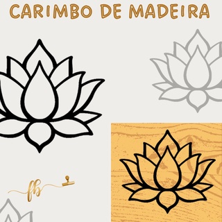 carimbo flor de lótus - Fazendo Arte Carimbaria