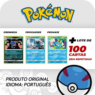 Carta Pokémon Greninja Gx Com Lote De 100 Cartas Originais em