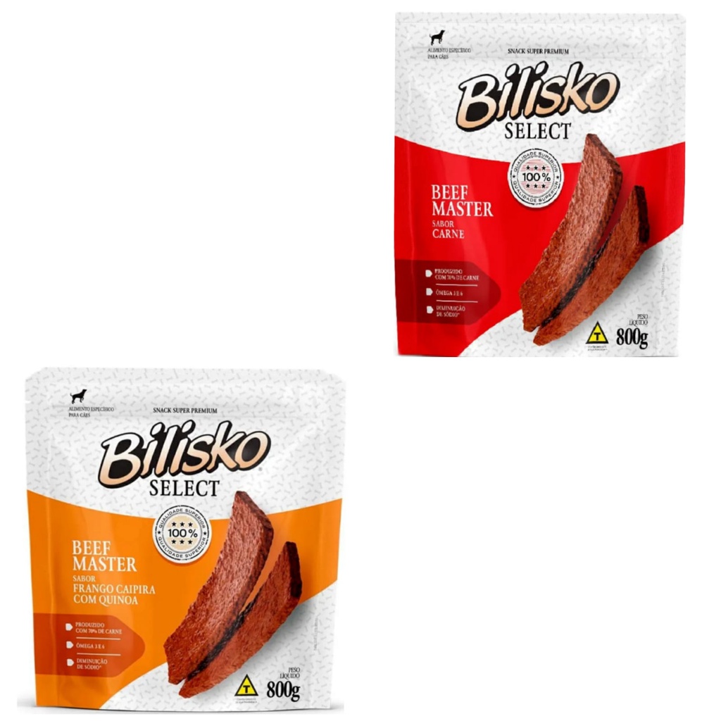 Bifinhos Bilisko 800g para Cães - Nutrição e Sabor | Caprioli - Vista Principal