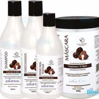 Kit capilar Cupuaçu Via Charm Cosméticos Brilho Intenso