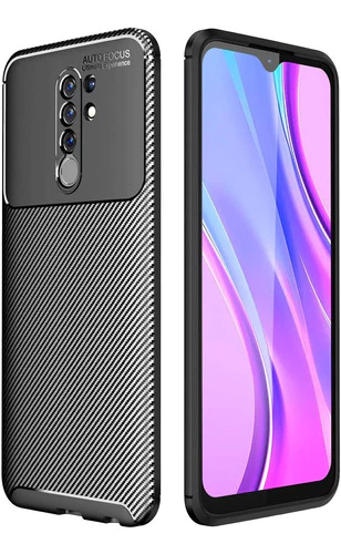 Capa Capinha Fibra Carbono Xiaomi Redmi 9 Case Anti Impacto