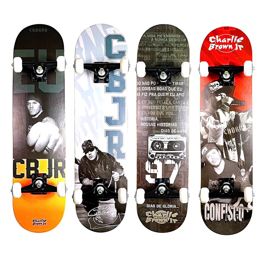 Skate Street Profissional Charlie Brown Jr Shape 7 Lâminas De Madeiras Selecionadas Kronik