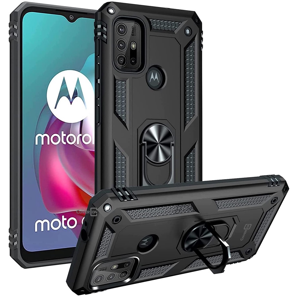 Capa capinha Anti Impacto Anel Suporte para motorola Moto G30/g20/g10(pelicula de vidro opcional)