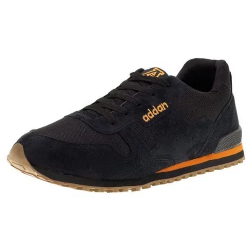 Tênis Masculino Preto Laranja ADDAN | Shopee Brasil
