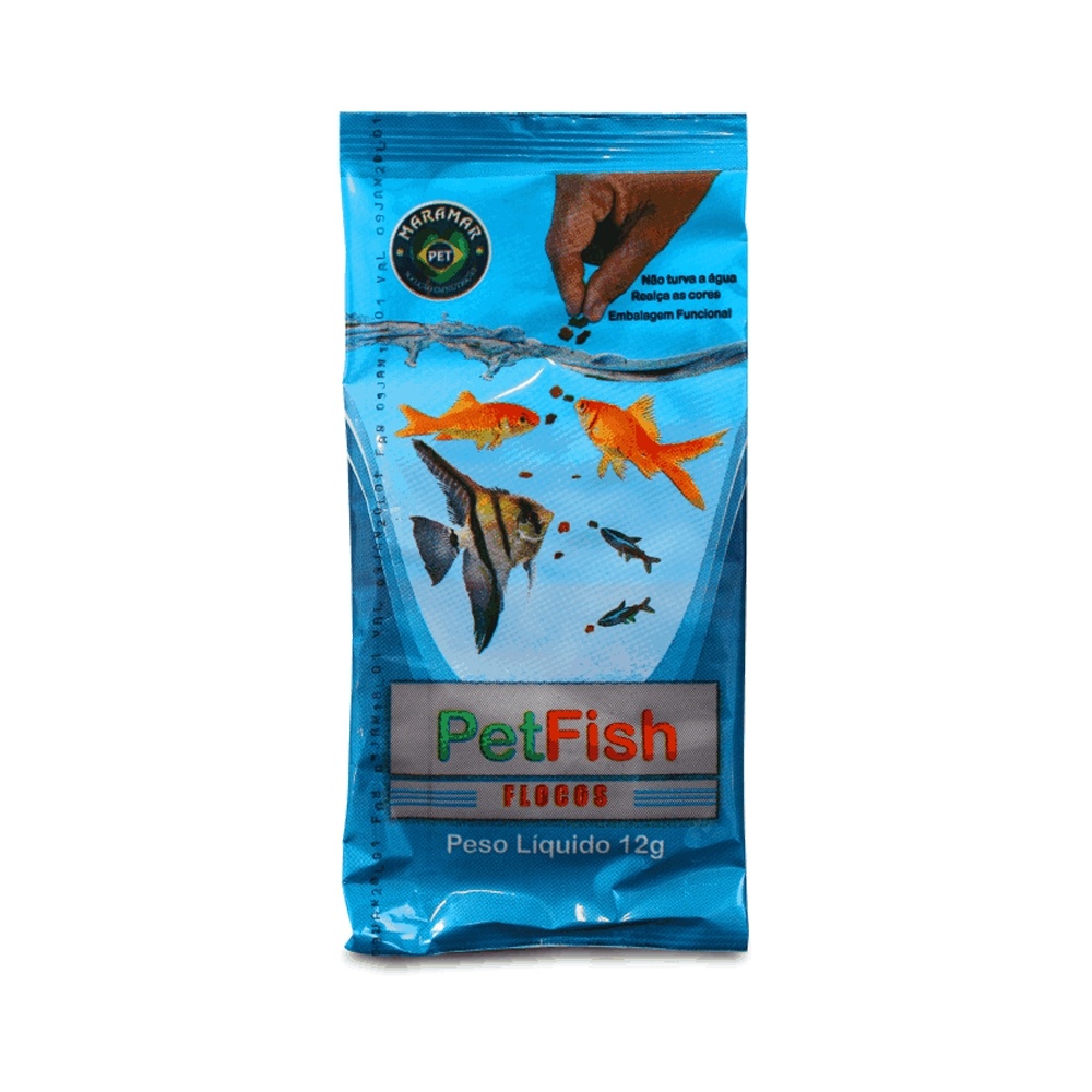 Ração Para Peixe Pet Fish Flocos Refil 12g - Maramar | Shopee Brasil