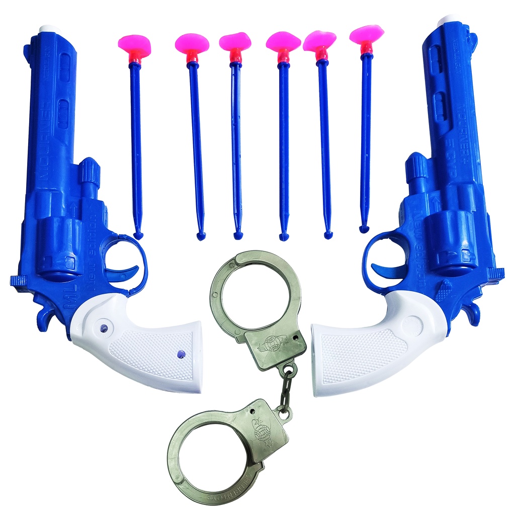 Kit 2 armas revolver de brinquedo infantil pistola para brincadeiras de  criança