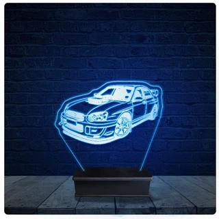 Luminária Led Acrilico Abajur - Subaru Impreza STI 10